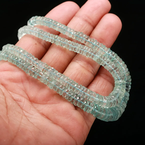 AAA Azul Aguamarina facetada 4-7mm cuentas con forma de neumático 16 pulgadas piedras preciosas naturales para la fabricación de joyas - Product Image 5