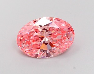 Diamant CVD rose vif fantaisie de 3,01 carats, de forme ovale, de luxe, cultivé en laboratoire, clarté VVS2, polissage excellent, diamant non monté pour bijoux - Product Image 1