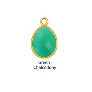 Green Chalcedony Oval Pendant Faceted Handmade Charm in <b>Rose</b> Gold Plated Brass Birthstone Jewelry Gift - Product Image 1