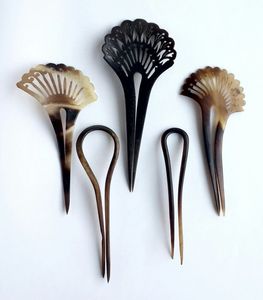 Épingle à cheveux haut de gamme en corne de buffle noire, texture mate naturelle, accessoire capillaire écologique et tendance, réutilisable, style européen AUREVIA CRAFTS - Product Image 5