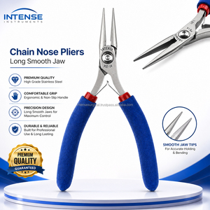 Pince à bec longue de qualité supérieure à mâchoires lisses pour la fabrication de bijoux, outil de perlage de précision en acier inoxydable, marque personnalisée OEM, vente en gros - Product Image 1