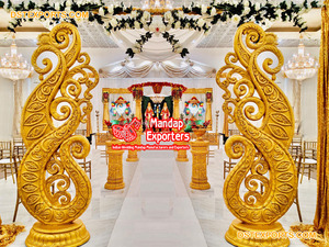 Décor d'entrée de mariage avec trône assis seigneur Ganesha mariage indien traditionnel Ganesha Grand Ganesha sur Singhasan pour mariage - Product Image 2
