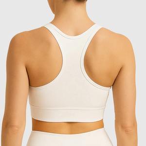Sujetador deportivo acolchado de alto impacto para mujer, con espalda cruzada, para fitness, yoga, gimnasio, correr y entrenamiento, venta al por mayor personalizada - Product Image 5