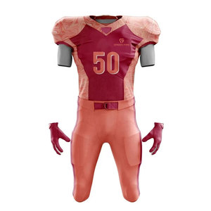 Uniforme de Fútbol Americano de Último Diseño y Estilo Nuevo, Venta al por Mayor a Bajo Precio, Logotipo y Colores Personalizados, 100% Poliéster Ecológico - Product Image 1