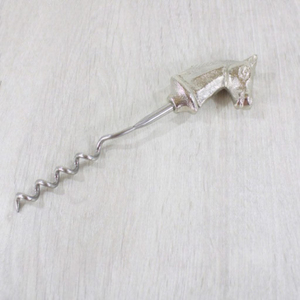 Sacacorchos y abridor de botellas con mango de bambú plateado en bronce de Marvelous Designer, con mango decorativo retorcido, regalo para amantes de los utensilios de bar. - Product Image 3