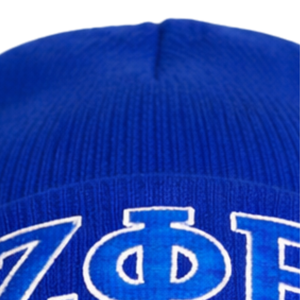 Bonnet bleu Zeta Phi Beta, broderie en chenille, vêtements de sororité grecque, bonnet d'hiver ZPB, bonnet en tricot unisexe de qualité supérieure - Product Image 5