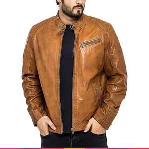 <b>Men's</b> Luxurious Rugged Genuine <b>Leather</b> <b>Jacket</b> Stylish Design Premium Quality All-Weather Protection Fabric <b>jacket</b> for <b>men</b> - Product Image 2