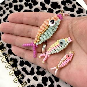 Premium Handmade Fish Beaded <b>Bag</b> Charm Colorful Marine Keychain Fashion Accessory for Women Girls and Kids - Product Image 2