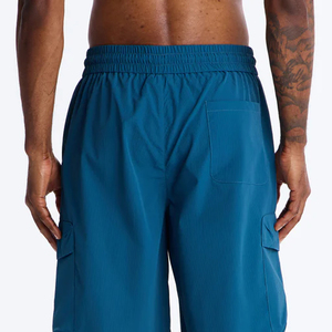 Prix avantageux pour les acheteurs en gros, shorts en twill pour hommes de qualité supérieure avec cordon de serrage et poches, avec logo, couleur unie, décontractés - Product Image 6