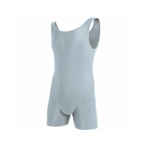 Combinaison de lutte noire pour homme, ajustée, en nylon extensible, anti-transpiration, imprimé drapeau américain, vêtements de sport de combat - Product Image 5