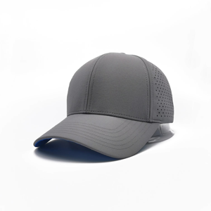Casquette de baseball unisexe de haute qualité à 5/6 panneaux, avec trous découpés au laser, en polyester haute performance, pour le sport et le golf - Product Image 1