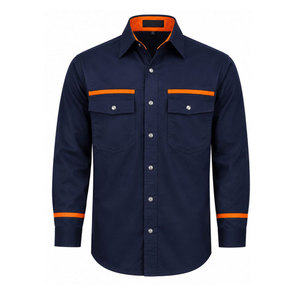 Camisas Unisex FR Personalizadas, 100% Algodón con Tratamiento FR, Manga Larga, Ropa de Trabajo de Seguridad para Soldadura, Retardante de Llama, Resistente al Calor 100-150C, CE - Product Image 2