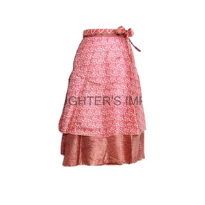 กระโปรงแม็กซี่ผ้าไหมอินเดียวินเทจสไตล์โบฮีเมียนชุดลำลองฤดูร้อนกระโปรงห่อส่าหรีขนาดฟรีไซส์ XS ของขวัญที่สมบูรณ์แบบสำหรับเธอ - Product Image 1