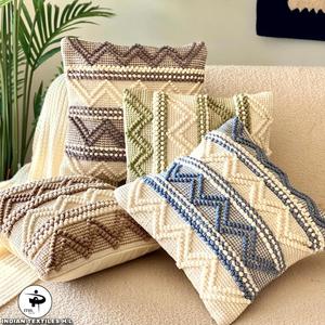 2026 Boho Wool <b>Pillow</b> Cover By Indian Textiles H/L Handwoven Decorative <b>Throw</b> <b>Pillow</b> Luxury Boho <b>Pillow</b> - Product Image 6
