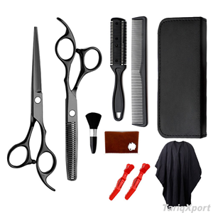 Tijeras Profesionales para Adelgazar el Cabello, Hoja de Acero Inoxidable, 26 Dientes, para Diestros, Mango Largo, Uso en Salón - Product Image 2