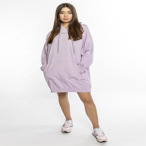 Sudadera con Capucha Larga y Holgada para Mujer, Forrada con Felpa de Poliéster/Algodón de 400 GSM, Estampada, Ligera, para Invierno - Product Image 4