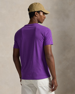 T-shirt unisexe en coton violet, col rond, manches courtes, personnalisable avec logo, vierge, décontracté, pour l'été, pour hommes, vente en gros - Product Image 4