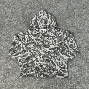 Sudadera con capucha de camuflaje personalizada para hombre, con cremallera completa, de forro polar grueso para invierno. - Product Image 5