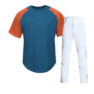Ensemble d'uniformes de baseball personnalisés pour jeunes, manches longues, grandes tailles, respirants, vente en gros - Product Image 4
