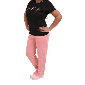 Camiseta AKA Jacquard Negra para Mujer, Cuello Redondo, Manga Corta, Informal, Premium, Mezcla de Algodón Suave - Product Image 2