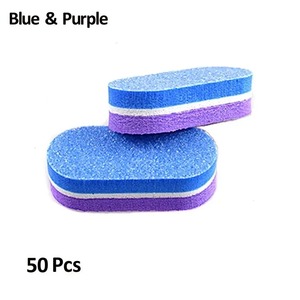 OME Double Sided Sponge Nail <b>File</b> Zebra Design Reusable Nail Care Tool 180 Grit Colorful Pattern Straight Shape Color <b>Box</b> - Product Image 2