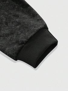 Sudaderas con capucha de lujo de algodón 100% de alto gramaje con lavado ácido, personalizadas, extragrandes, con capucha a cuadros y cremallera, estilo streetwear, venta al por mayor, ropa con MOQ bajo - Product Image 4