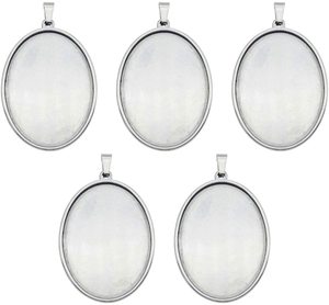 Pendentifs en argent sterling S925 pur à 100 %, 15x20 mm, avec monture vierge pour la fabrication de bijoux en métal moulé, vente en gros - Product Image 3