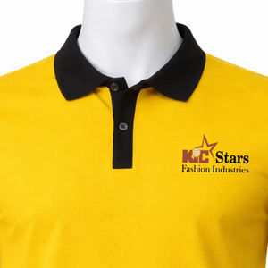 Camiseta polo de algodón de alta calidad para hombre con cuello y puños en contraste, camisa informal de manga corta y jersey sólido. - Product Image 3