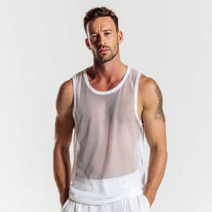 Camisetas de Verano para Hombre, 100% Poliéster, Transparentes, sin Mangas, Ligeras, Estilo Singlet - Product Image 3