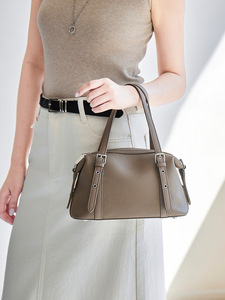 Luxury Genuine Leather Handbags for Women High Quality Cowhide <b>Square</b> Shoulder Bags Elegant Lady Tote Crossbody Bag with Strap. - Product Image 5
