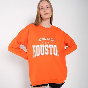 Women's Custom Mockneck Sweatshirt for Fitness Clubs College Teams University Groups Sorority Greek <b>Letter</b> <b>Applique</b> Design - Product Image 2