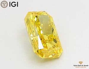 เพชร 1.00 กะรัต ทรงเรเดียนท์ ได้รับการรับรองจาก IGI สีเหลืองแฟนซีสดใส ความสะอาดระดับ VS2 เหมาะสำหรับทำแหวนเพชรเม็ดเดี่ยวแบบสั่งทำ - Product Image 6