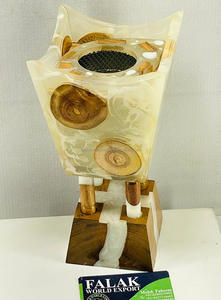 Brûleur d'encens Bakhoor de qualité supérieure en résine et bois naturel pour une fragrance d'intérieur luxueuse, designs personnalisés, porte-Bakhoor FWE - Product Image 3