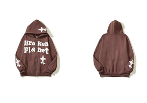 Sweat à capuche unisexe personnalisé avec impression en relief, coupe oversize et carrée, en coton, décontracté, écologique, pour l'hiver - Product Image 4