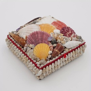Seashell <b>boxes</b> hand-crafted sea shell encrusted box beach vibe party <b>favour</b> storage for sale - Product Image 2