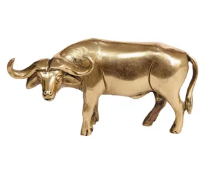 Escultura de Animal Redonda de Metal Chapada en Oro Hecha a Mano, Decoración de Mesa Pulida, de Zahid Exports, Superventas - Product Image 1