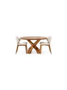Modern Solid Rectangle Walnut Wood Luxury <b>Dining</b> Table Set <b>4</b> <b>Chairs</b> Midcentury Design Durable Stable Base Home Hotel Furniture - Product Image 2