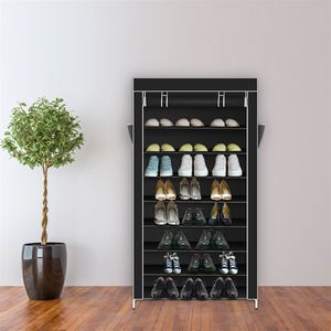 Scarpiera a 10 livelli con copertura antipolvere armadio portaoggetti per scarpe Organizer categoria di prodotti scatole di scarpe e organizzatori - Product Image 2
