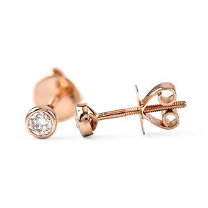 18k Solid Yellow Gold Pave Diamond Disc Earring <b>Studs</b> Wholesale Gold Diamond <b>Stud</b> Earrings Jewelry Supplier - Product Image 5