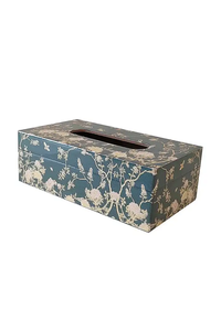 Boîte à mouchoirs artisanale en résine peinte sur mesure, forme personnalisée, très décorative, motif floral et d'amour, artisanat - Product Image 5