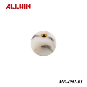 Poignée de porte de meuble en marbre noir à motif rond OEM ODM - Product Image 6