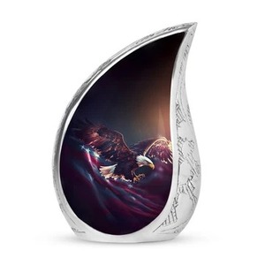 Gran oferta, hermosa urna conmemorativa de cremación con lágrima de ciervo para cenizas humanas adultas, urna cruzada grande decorativa con bolsa de terciopelo gratis - Product Image 5