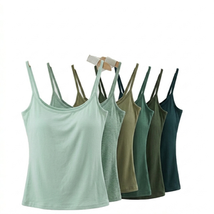 Débardeur décontracté personnalisé pour femme en viscose/coton léger, camisole sans armatures, gilet de yoga doux, respirant, séchage rapide, anti-rétrécissement, multi-usages - Product Image 1