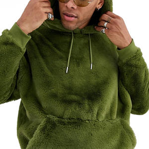 Sweat-shirts d'hiver pour hommes en molleton bleu de haute qualité, personnalisables, avec broderie, impression en relief et impression numérique, teinture unie, vente en gros - Product Image 2