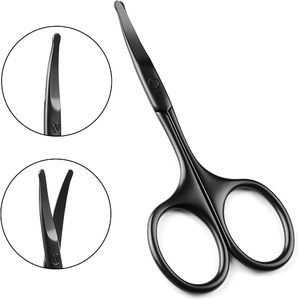 Tijeras Profesionales para Vello Nasal de Acero Inoxidable con Punta de Seguridad, Recortador de Precisión para Vello Nasal, Instrumento de Belleza - Product Image 2