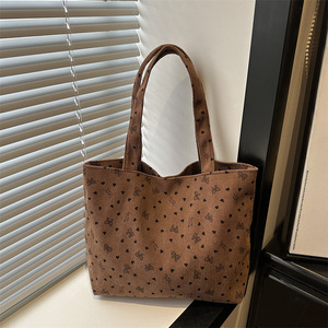 Bolso de Hombro de Gran Capacidad para Mujer, Diseño de Nudo, Multifuncional, Estilo Casual Coreano, Asa de Mariposa, Nuevo Estampado Floral - Product Image 5