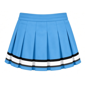 Jupe plissée bleu clair sublimée pour cheerleading, bas de tenue de sport d'équipe, vêtements d'entraînement athlétique, compétition - Product Image 2