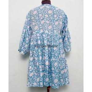 Vestido de Verano para Mujer, Estampado Digital, de Algodón No Tejido, Manga Corta, Estilo Floral, Corte en A, Ecológico, Casual y Elegante para Uso Diario - Product Image 6