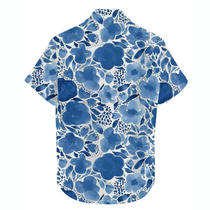 2026 New Arrival <b>Men's</b> Casual Fashion Personal Hawaiian Printing Anti-Wrinkle Twill Stand Collar Short Sleeve <b>Shirt</b> <b>Beach</b> <b>Shirts</b> - Product Image 5