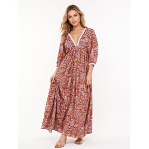 Wholesale Boho Silk Long Maxi <b>Dress</b> for Women Comfortable & Breathable Party <b>Dress</b> at Low Price Bulk India Export - Product Image 1